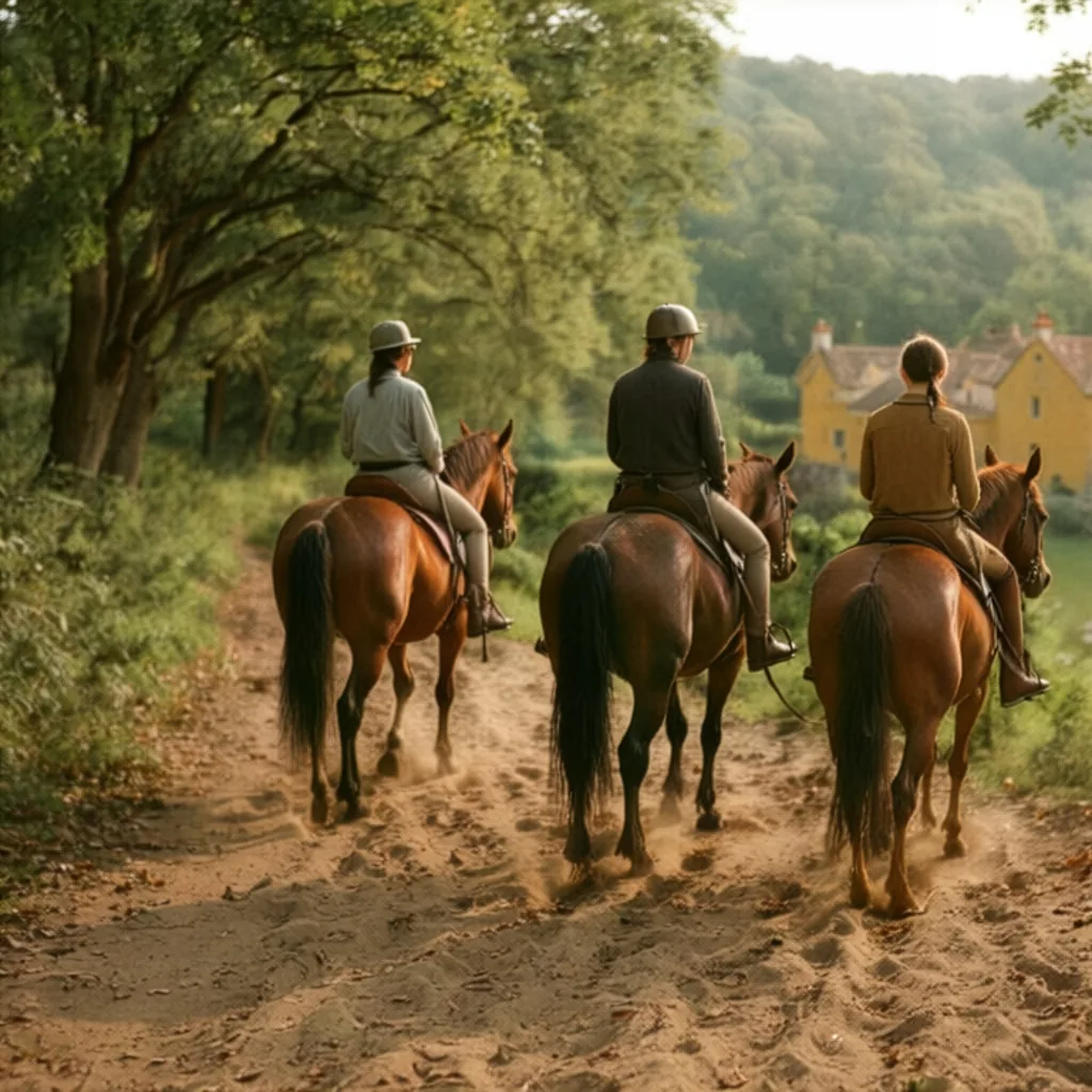 Balade à cheval en Dordogne, autour de Lempzours